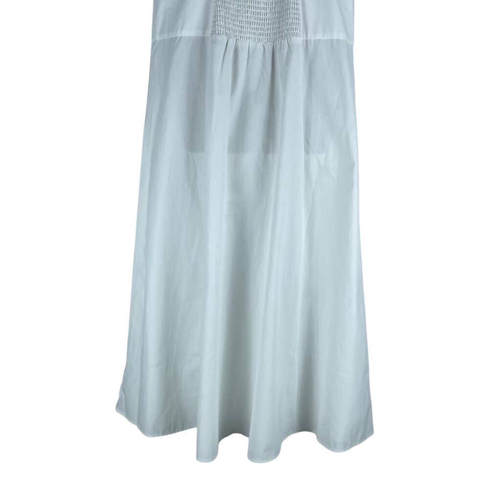 Brochu Walker The Aurora Ruffle Midi Dress Pockets Cotton White Size L - Picture 11 of 12